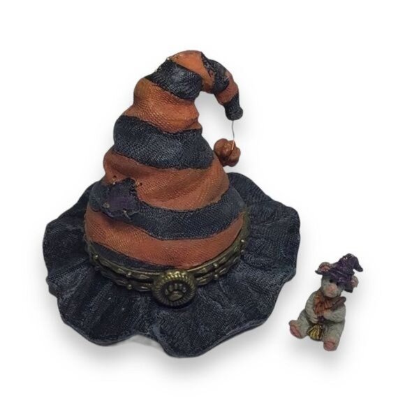 Boyds Treasure Boxes, Hilda's Haunted Hat w/ Witchy McNibble Style#392183**Rare - Picture 2 of 10